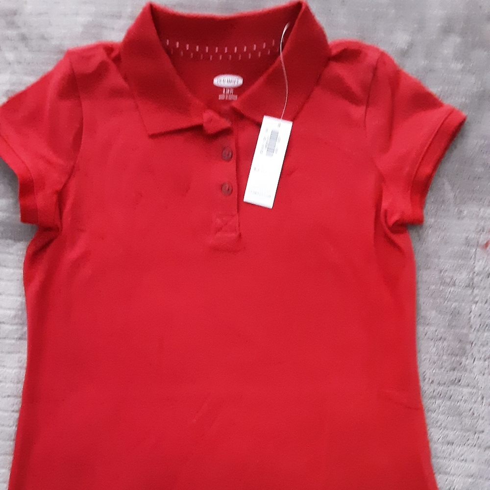 Red girl uniform polo